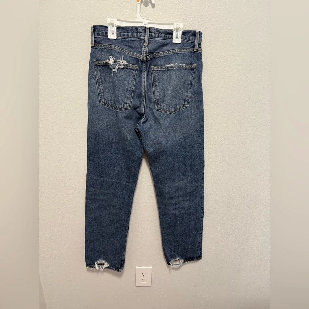 Agolde 90s Pinch Dark Wash Distressed Jeans Size 28 - Picture 2 of 6